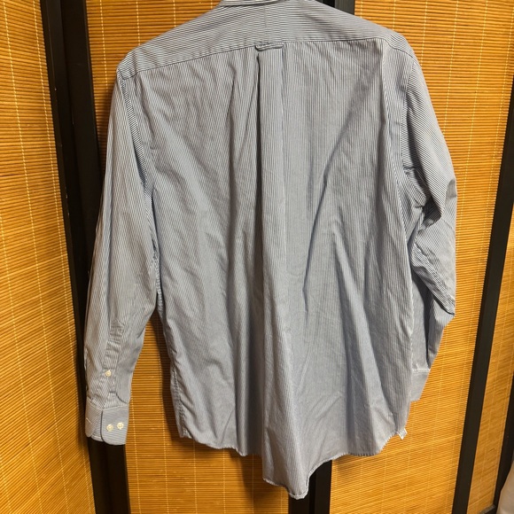 Izod Blue Casual Button Down Shirt - Picture 2 of 3